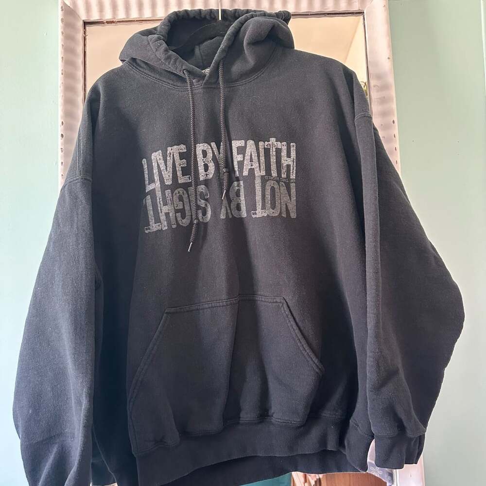 Not Of This World Hoodie Size XL Live By Faith Not By Sight
